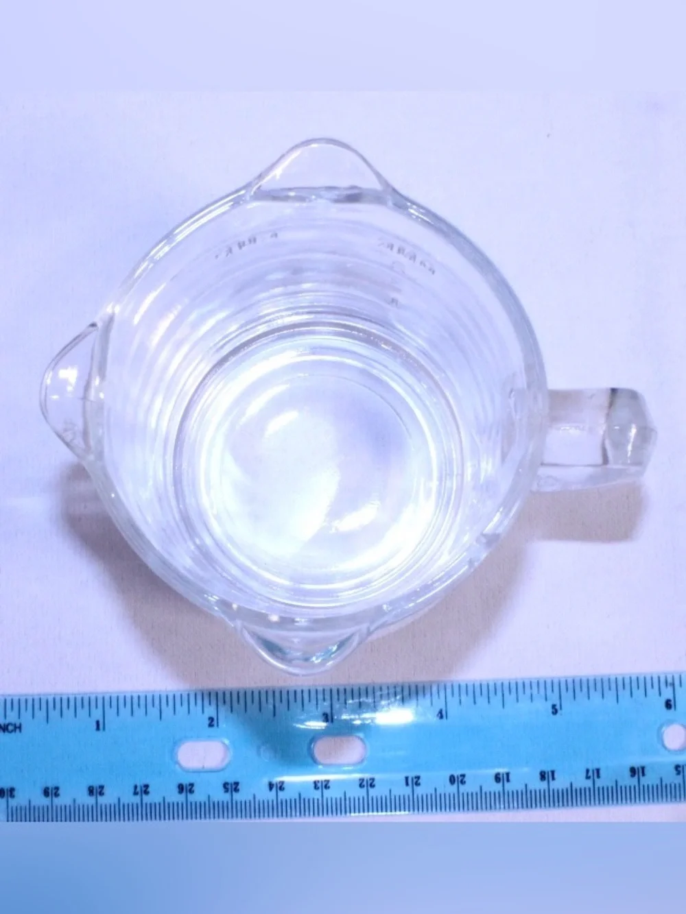 Antique Glass Measuring Cup with Handle - Transparent ONE CUP - Three Spouts